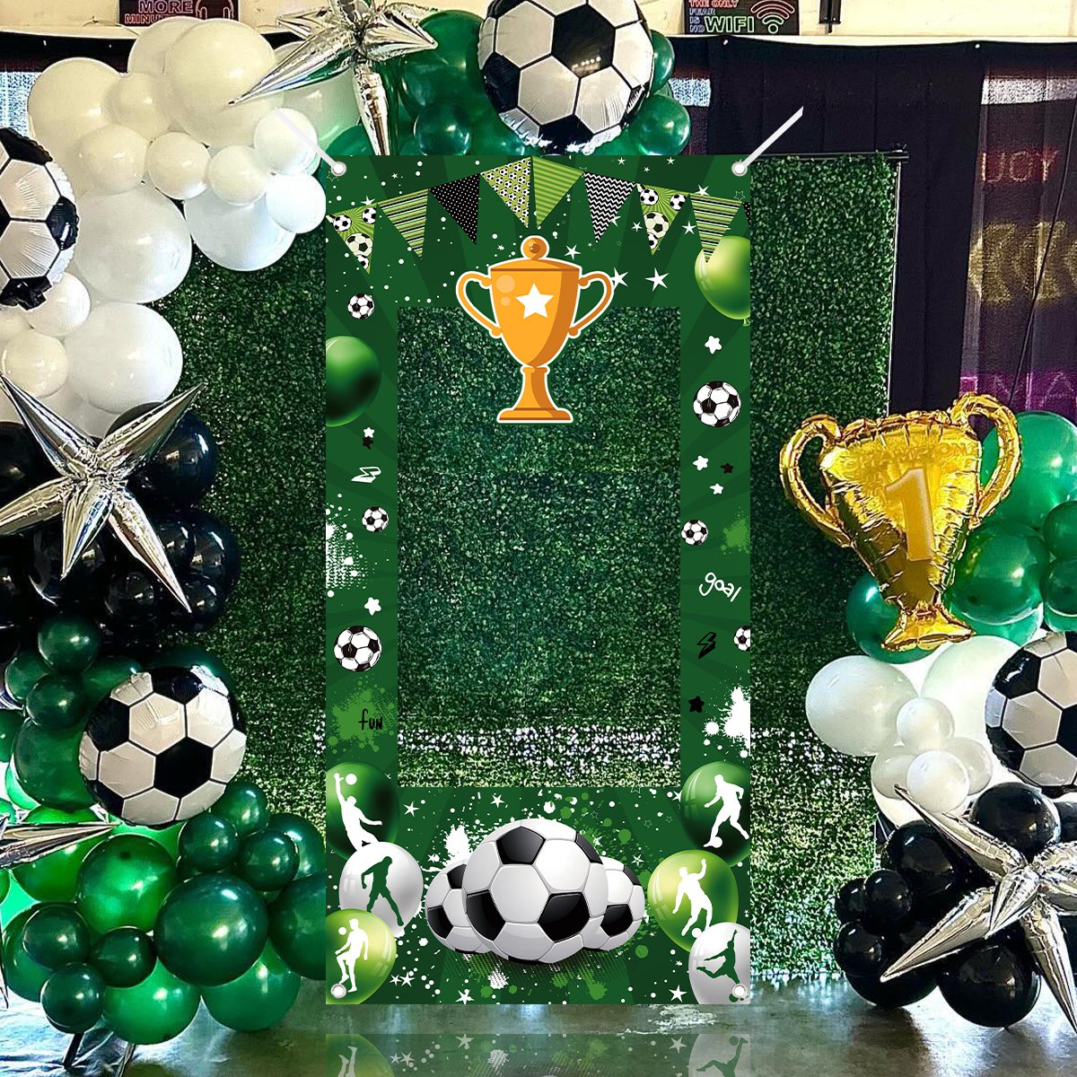 1pc Green Soccer Decorative Ph - Photo Booth Frame recension och pris