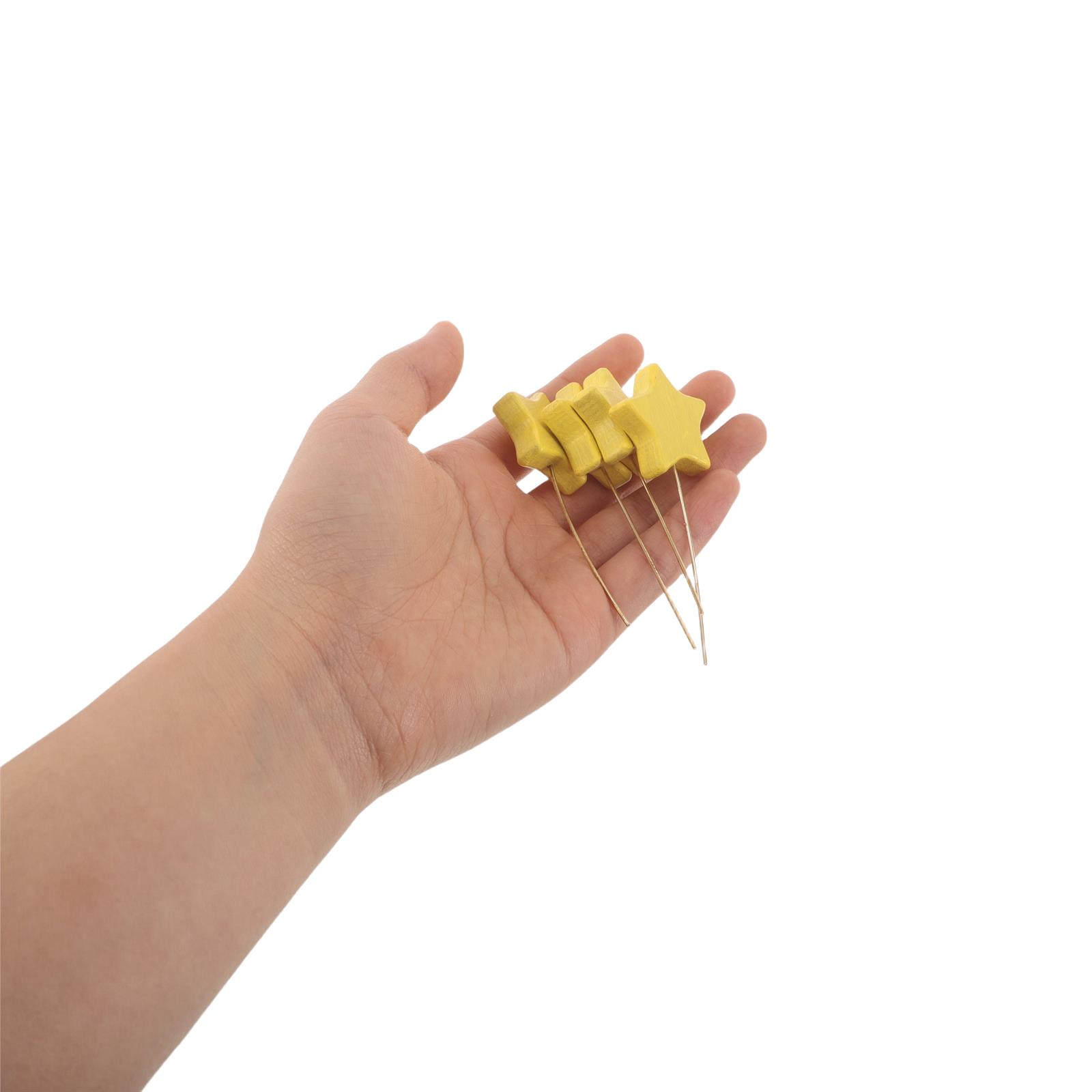 6Pcs Mini Wood Star Picks Five - Centerpiece Stick recension och pris