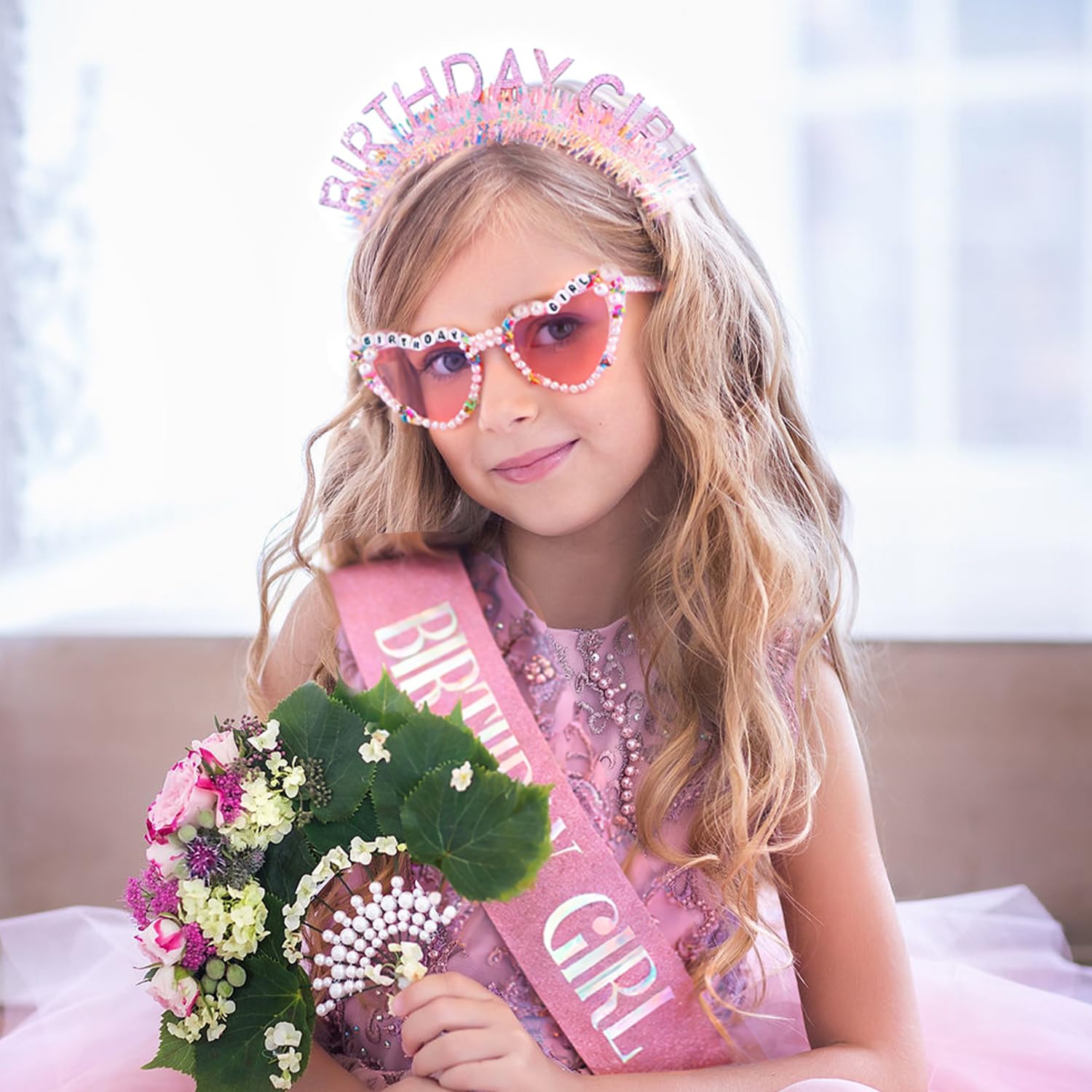 Birthday Girl Headband Sash Su - Birthday Sash Glitter recension och pris