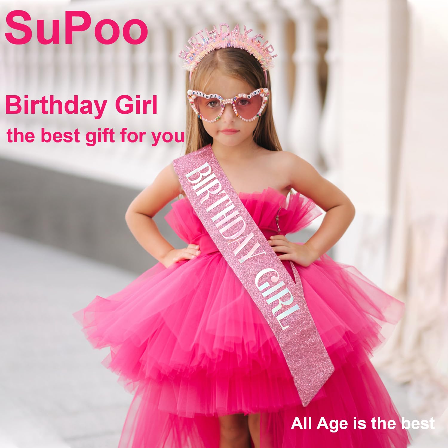 Birthday Girl Headband Sash Su - Birthday Sash Glitter recension och pris