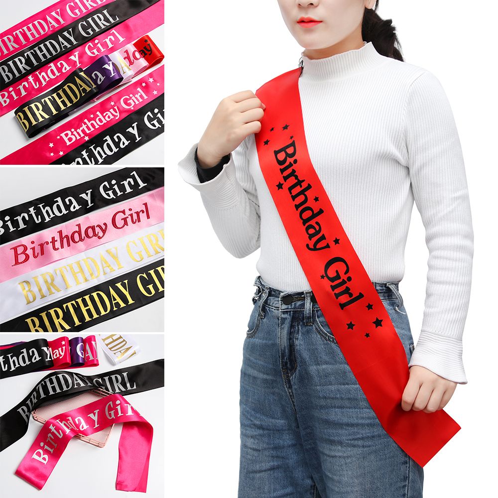 Birthday Girl Glitter Satin Sa - Birthday Sash Glitter recension och pris