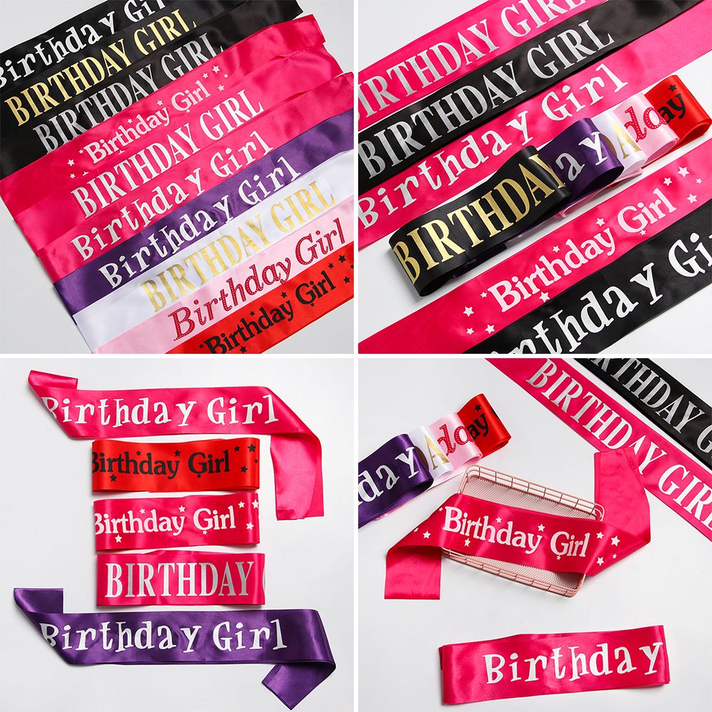 Birthday Girl Glitter Satin Sa - Birthday Sash Glitter recension och pris