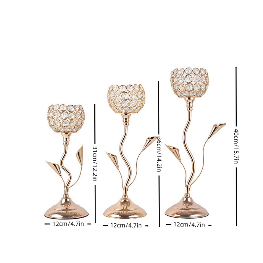 Gold Crystal Candle Holder, Ir - Centerpiece Stick recension och pris