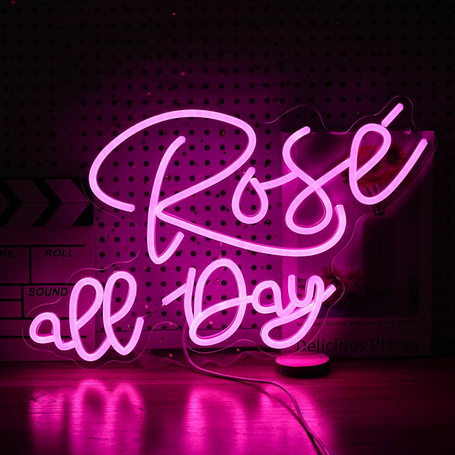 Rose All Day Neon Sign Dimmabl - Neon Sign Party recension och pris