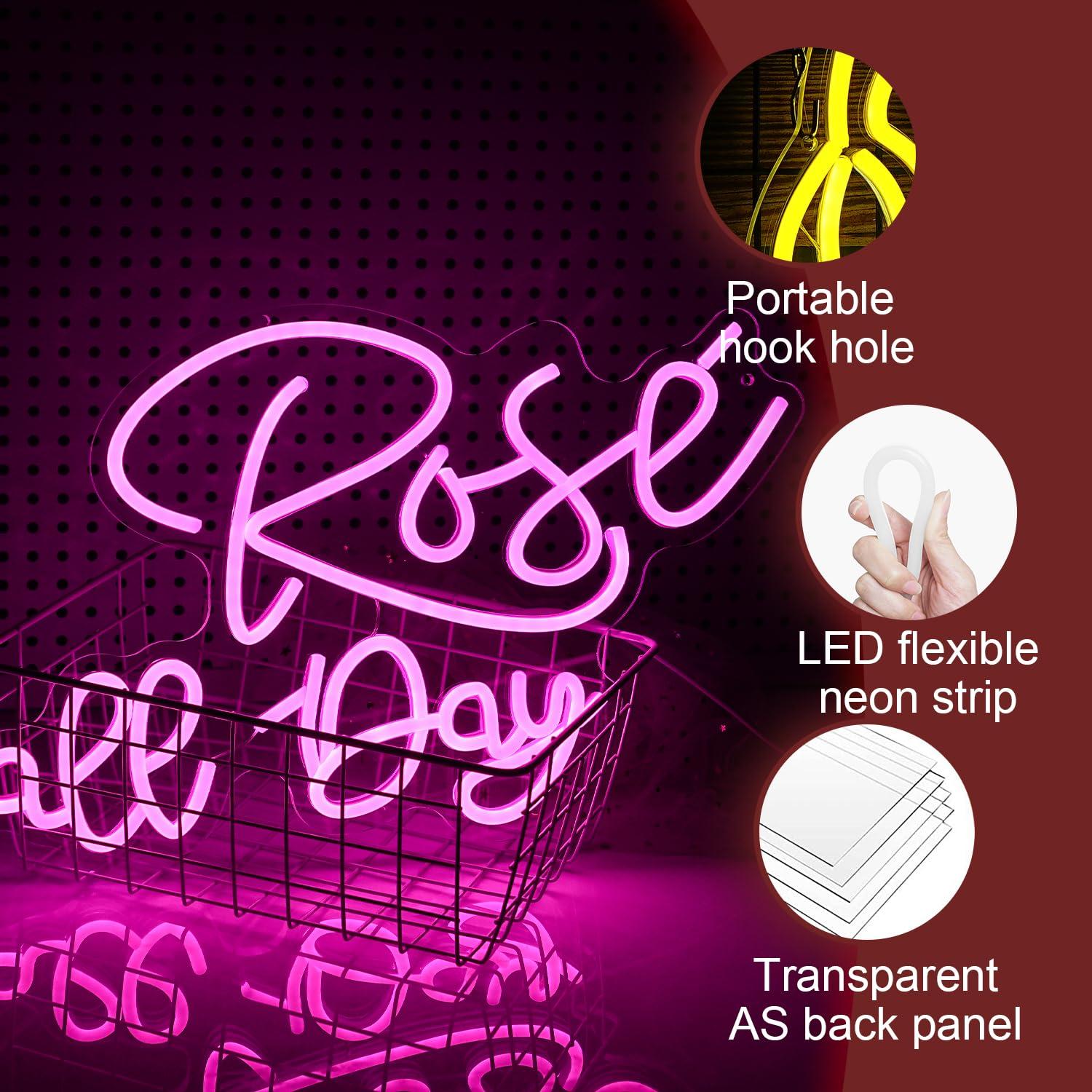 Rose All Day Neon Sign Dimmabl - Neon Sign Party recension och pris