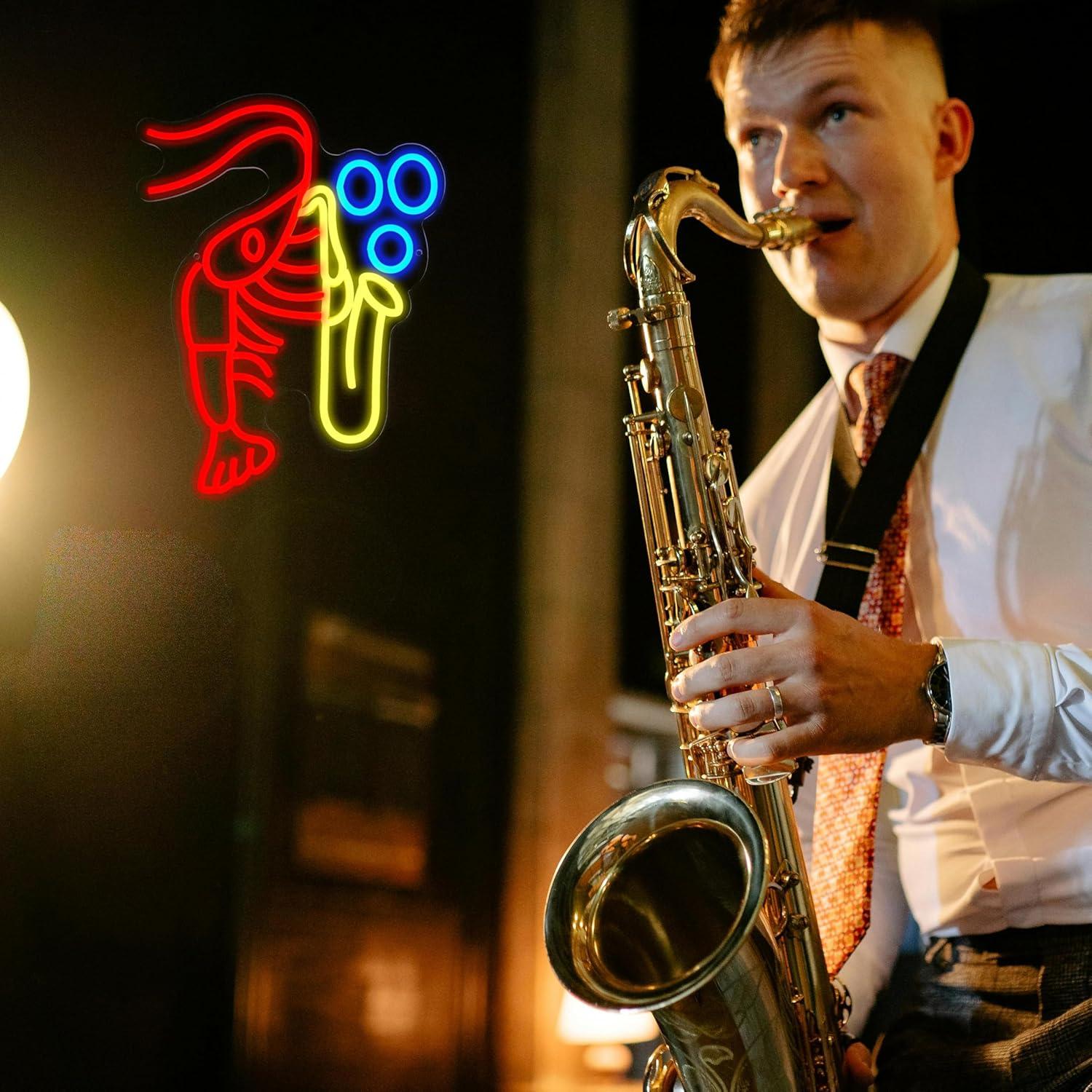 Lobster Saxophone Neon Sign Ja - Neon Sign Party recension och pris