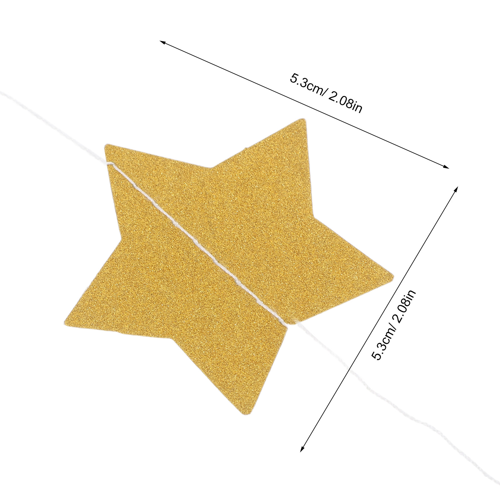 2Pcs Gold Star Garland Banner  - Party Banner Gold recension och pris