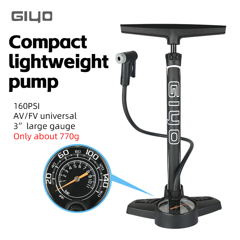 GIYO 160PSI Bicycle Floor Pump - Balloon Pump Hand recension och pris