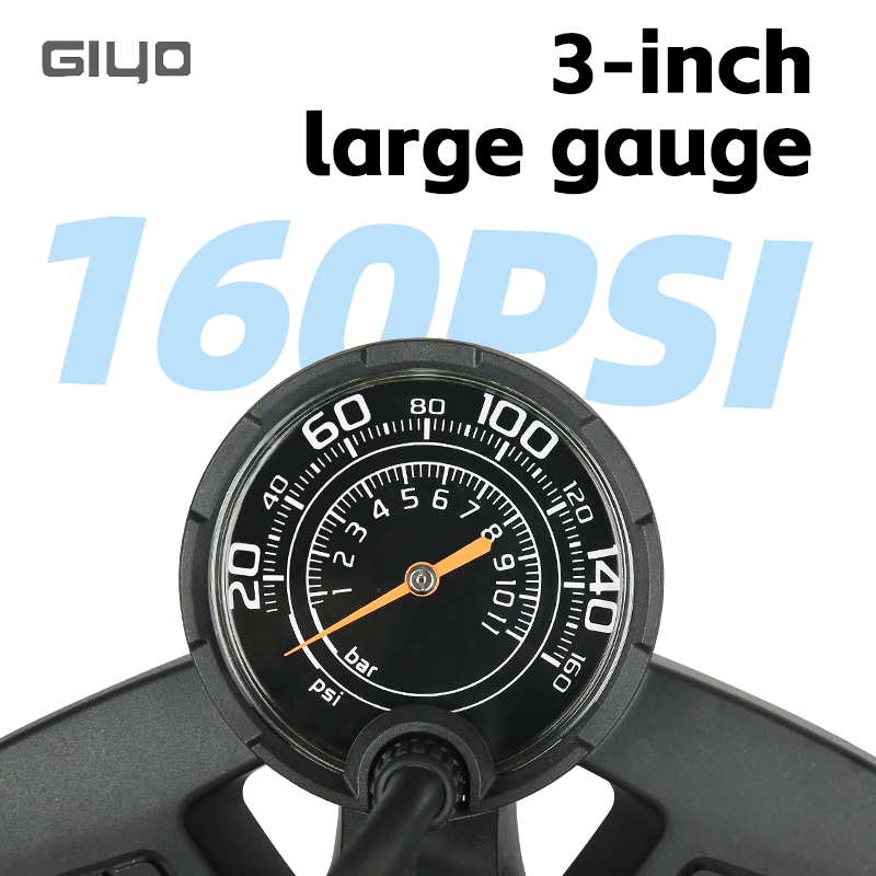 GIYO 160PSI Bicycle Floor Pump - Balloon Pump Hand recension och pris