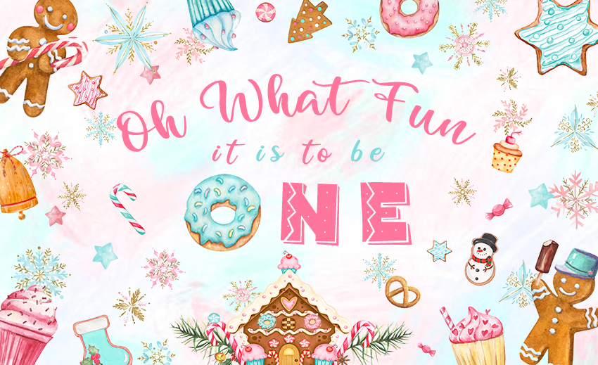 Christmas Gingerbread Baby Sho - Dessert Table Backdrop recension och pris