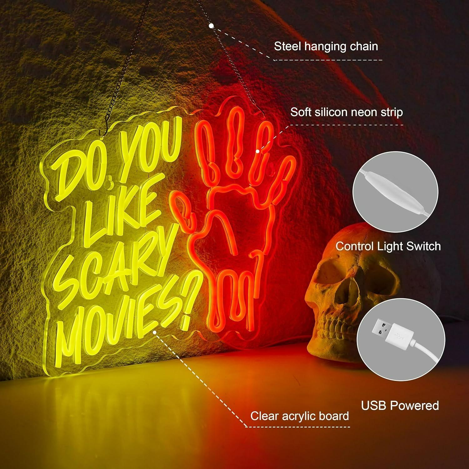 Do You Like Scary Movies Neon  - Neon Sign Party recension och pris