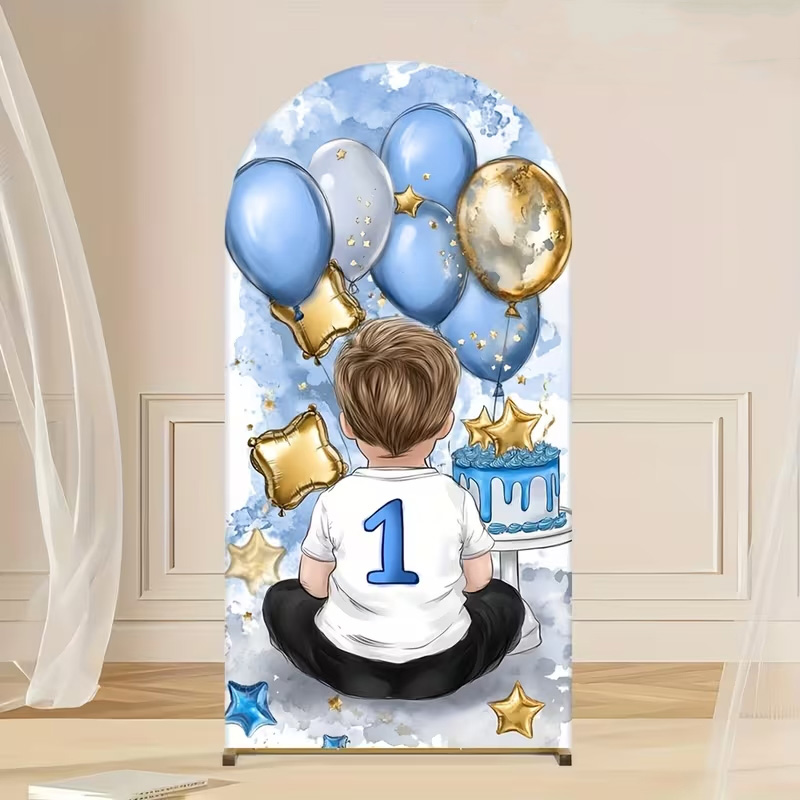 A Little Boy Pattern Arch Back - Dessert Table Backdrop recension och pris