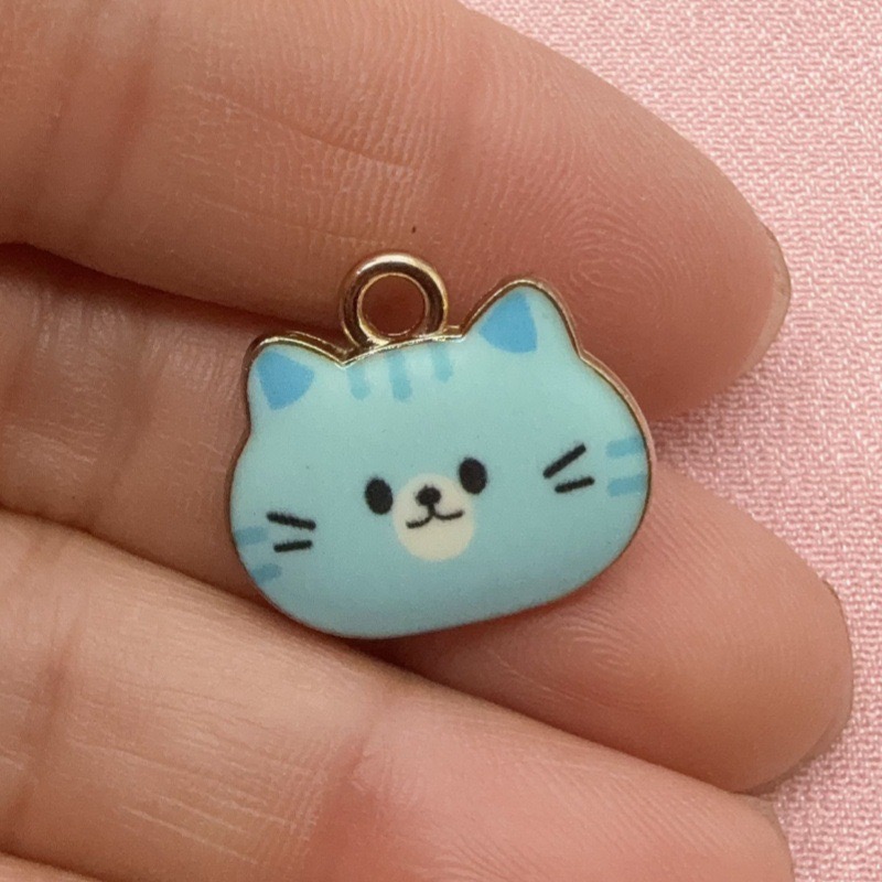 12pcs Printed Cat Head Alloy D - Event Party recension och pris