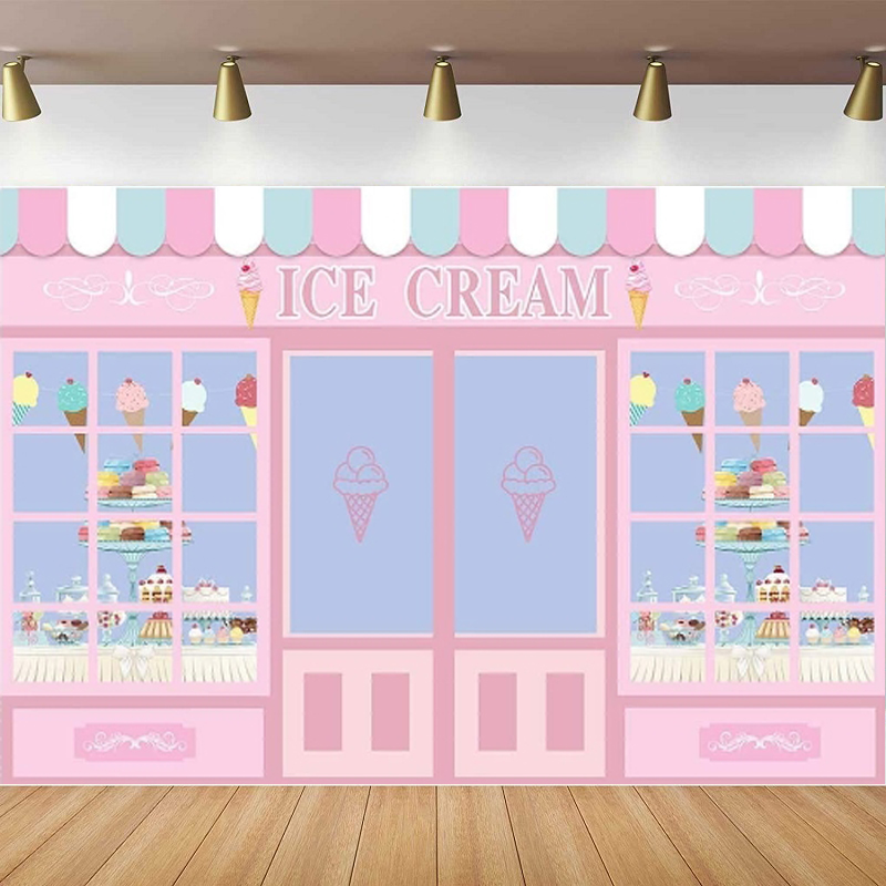 Ice Cream Theme Photography Ba - Dessert Table Backdrop recension och pris