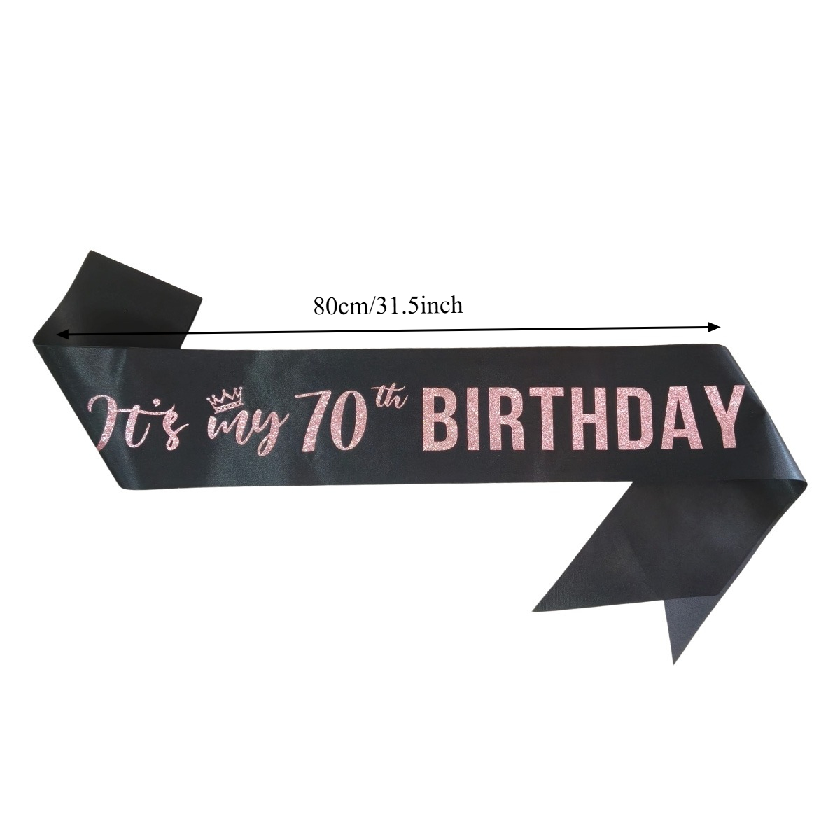 Premium Black It's My 70th Bir - Birthday Sash Glitter recension och pris