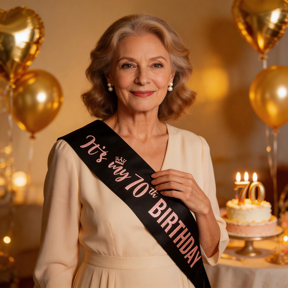 Premium Black It's My 70th Bir - Birthday Sash Glitter recension och pris