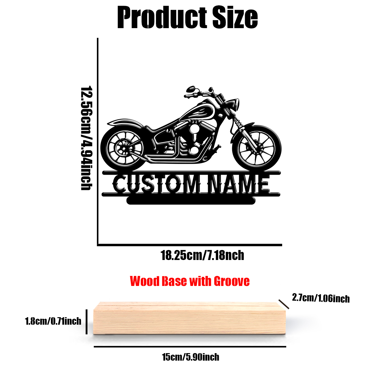 1Pc Csutom Name Road Motorbike - Eve Party recension och pris