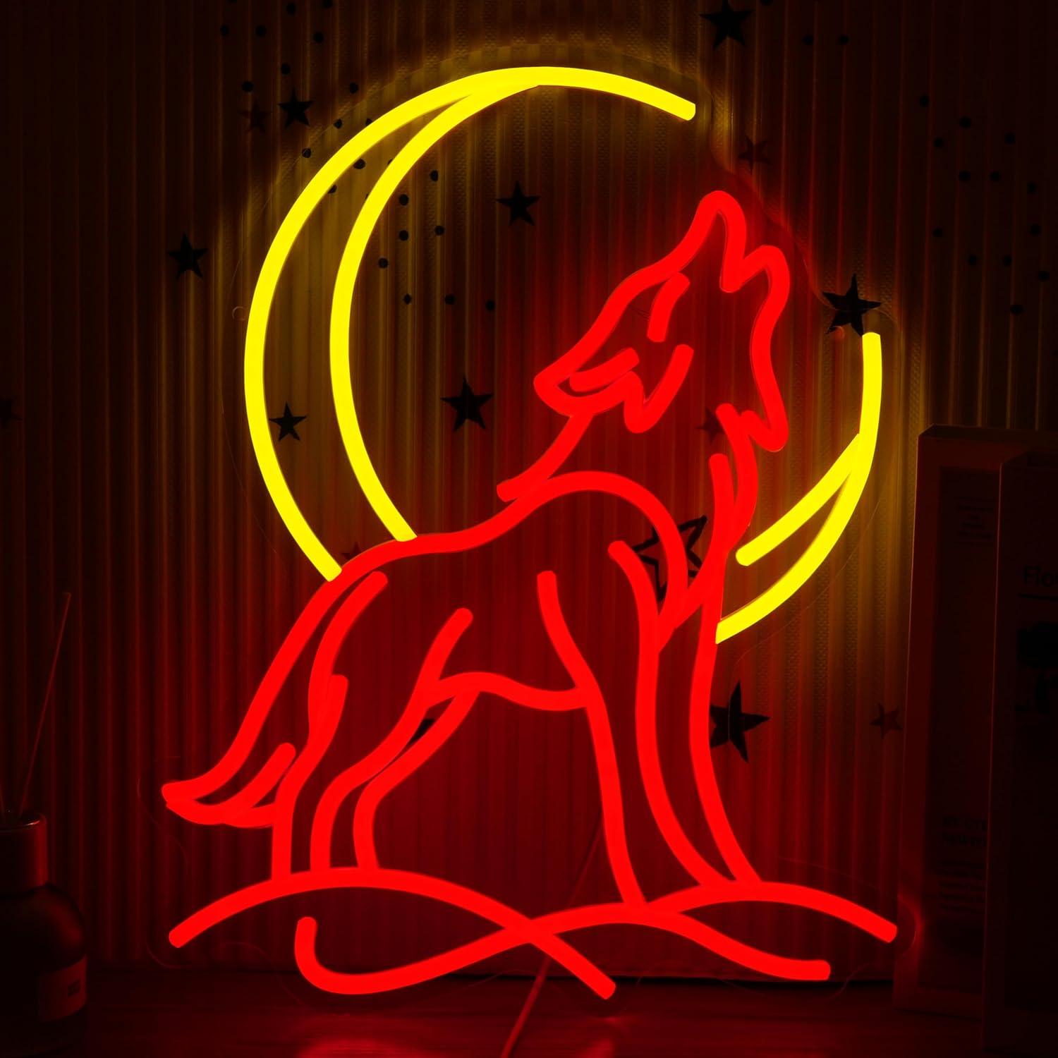 Howling Wolf Neon Sign Dimmabl - Neon Sign Party recension och pris