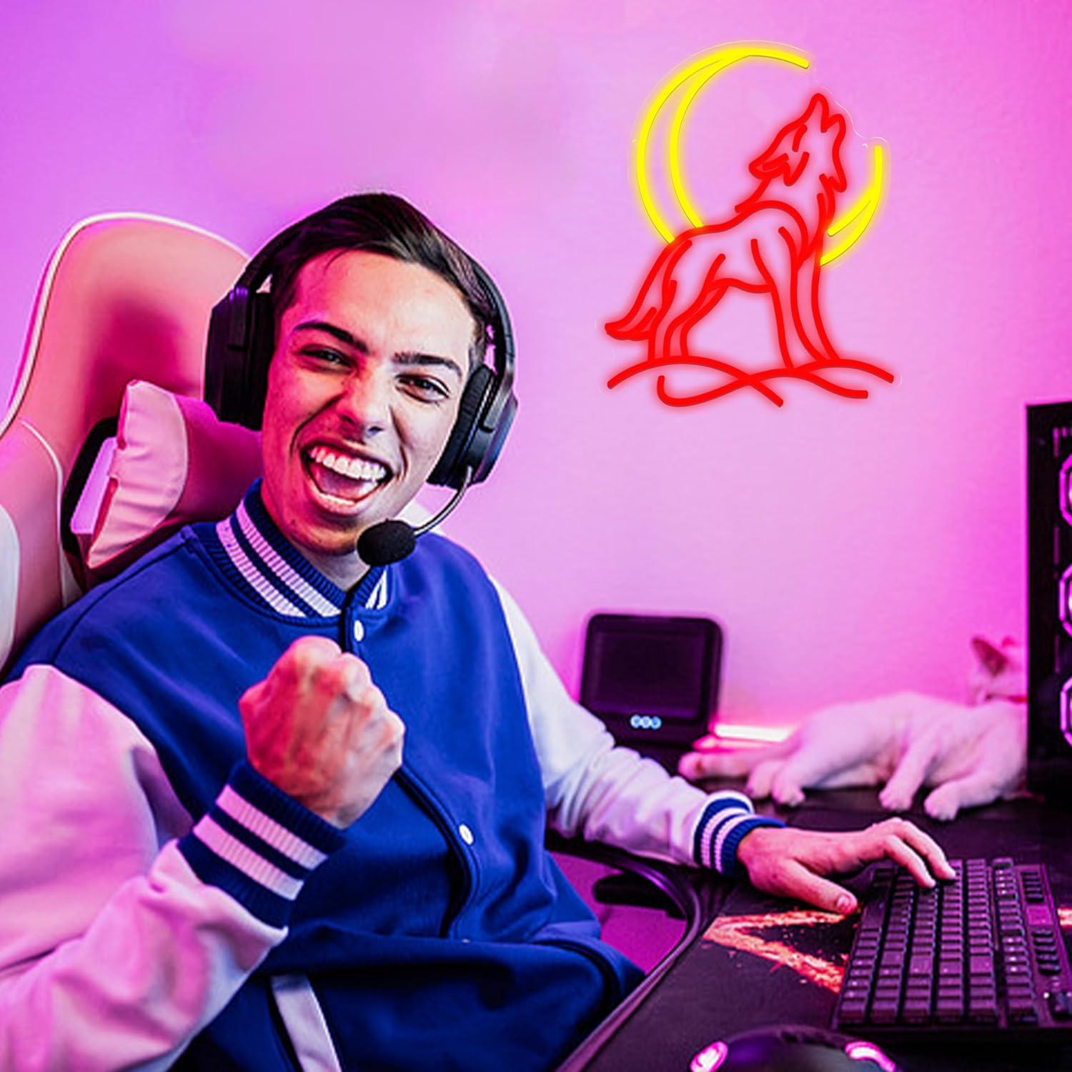 Howling Wolf Neon Sign Dimmabl - Neon Sign Party recension och pris