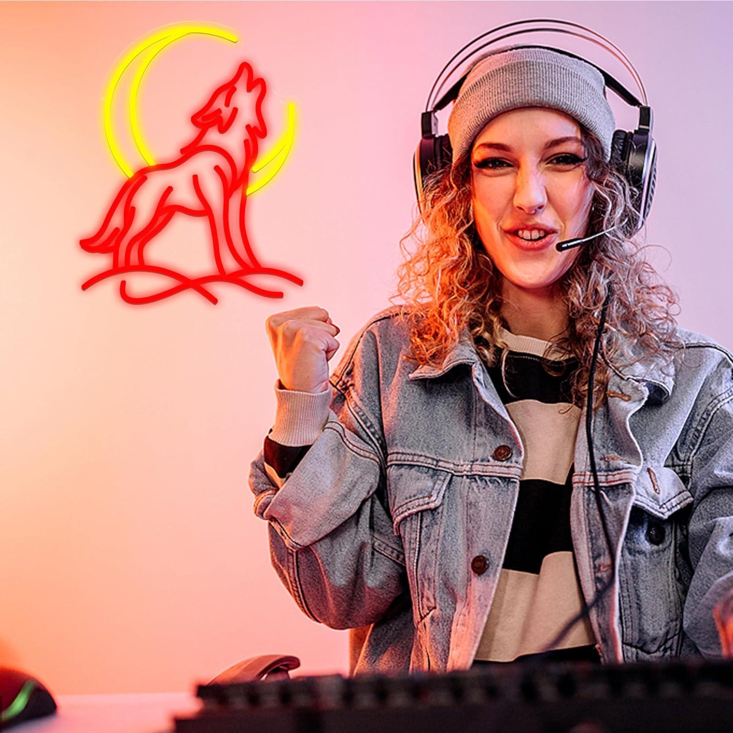 Howling Wolf Neon Sign Dimmabl - Neon Sign Party recension och pris